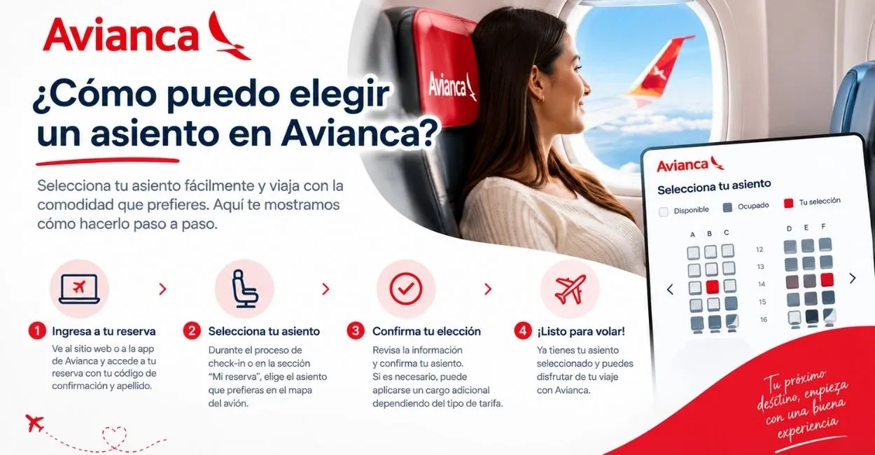 Selección de asientos de Avianca