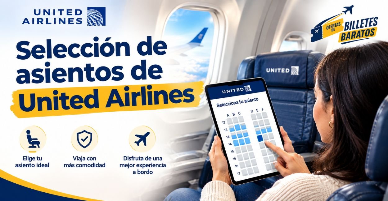selección de asientos de United Airlines