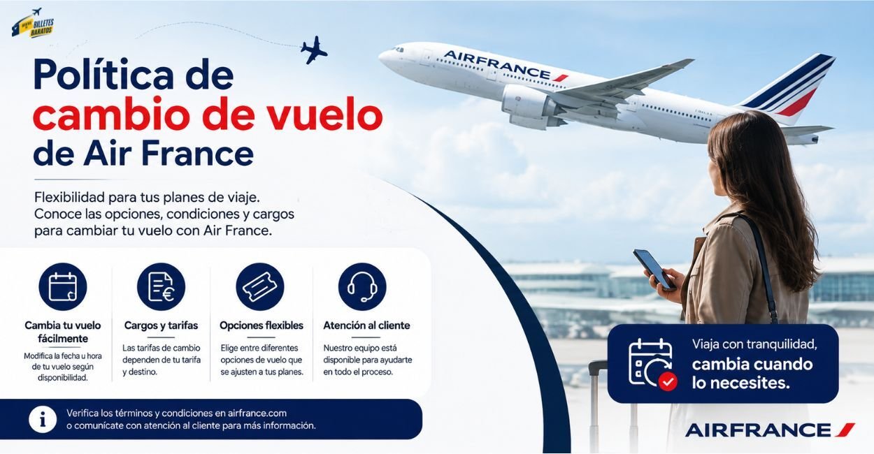 politica de cambio de vuelo de air france
